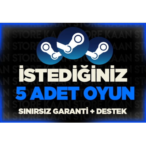  İstediğiniz 5 Oyun + Sınırsız Garanti