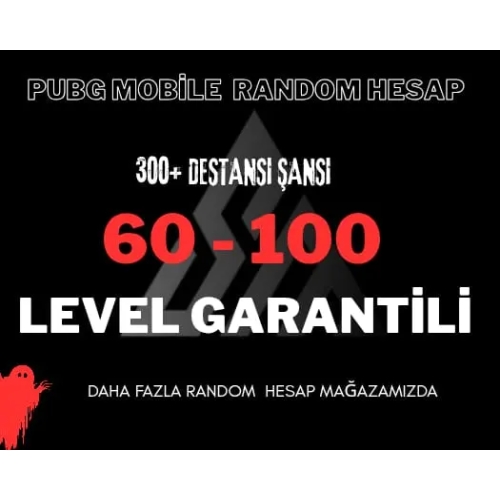  60-100 LEVEL GARANTİLİ HESAP -PUBGM RANDOM