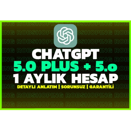  ⚡️SORUNSUZ⚡️ChatGPT Plus + GPT-5.0 + Dall-e
