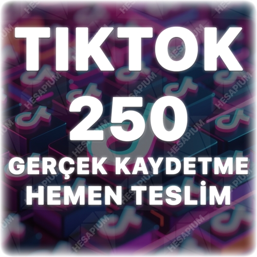  TikTok 250 Organik Kaydetme - Keşfet Etkili