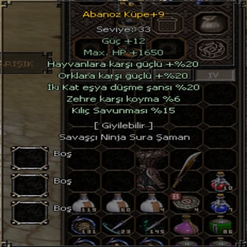  +9 ABANOZ KÜPE