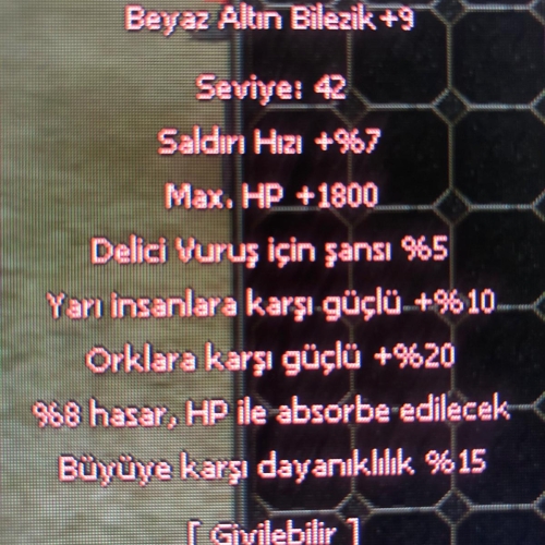  +9 ELİT BEYAZ ALTIN BİLEZİK 10 yarı 15 büyü