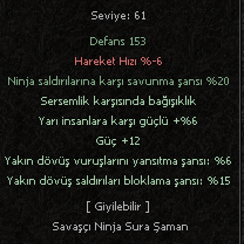  +9 NİNJA KALKANI KAPLAN KALKAN 55 5.000 TL TEKLİFLERE AÇIĞIM