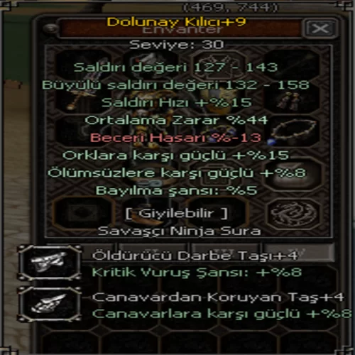 +9 DOLUNAY KILICI 44 ORTALAMA FULL