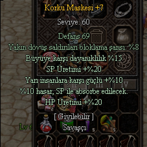  +7 KORKU MASKESİ