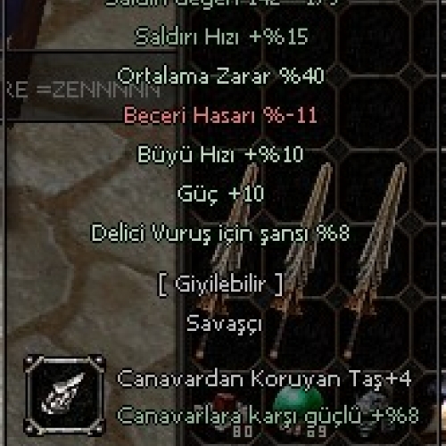  +9 KDP 40 ORTALAMA GÜÇ 10 DELİCİ 8 +4 TAŞLI