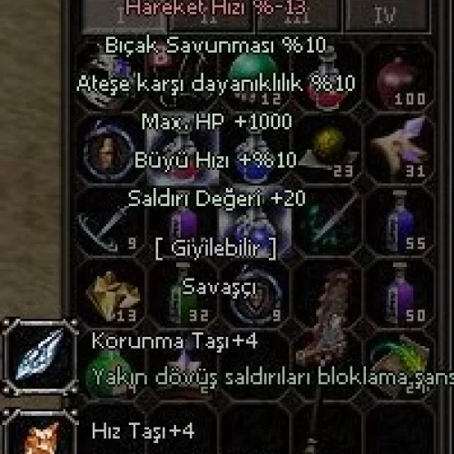  +9 ejderha tanrısı zırh