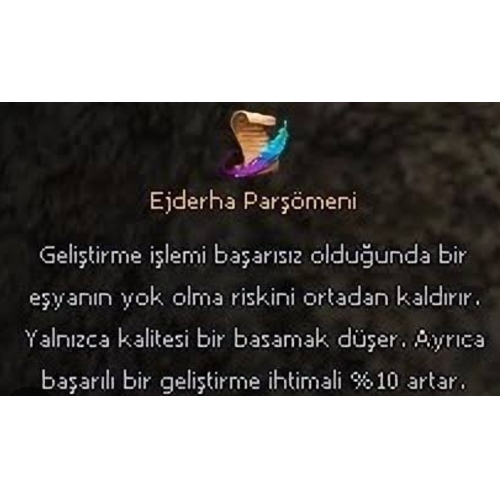 10 ADET EJDERHA PARŞÖMEN