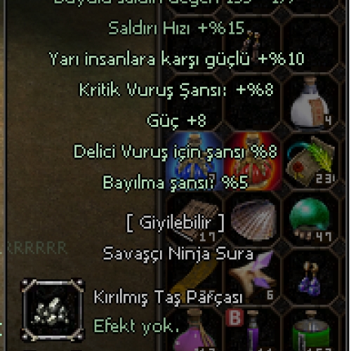  +9 Muharebe kılıcı elit efsun 10 yarı 8 kritik 8 delici 8 güç 5 bayıltma