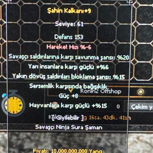  ELİT EFSUNLU İTEMLER TEKLİF ALINIR