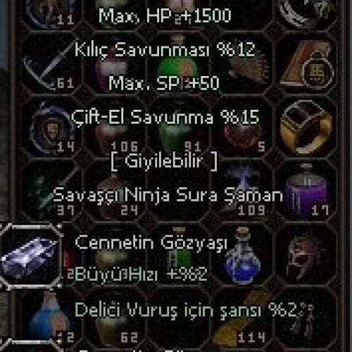  75 FULL DOLU BEDENSEL +9 CENNET ICLER +9 CENNET KOLYE BILEZIK ELIT GIR ICERI