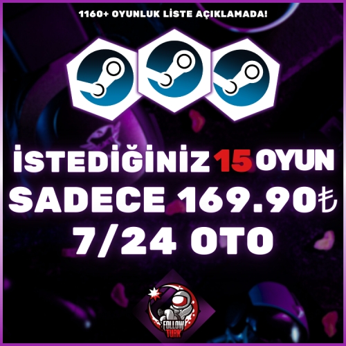  İstediğiniz 15 Oyun - OTO TESLİMAT