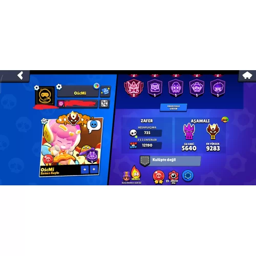  Brawl stars 68k master 2 acil satılık