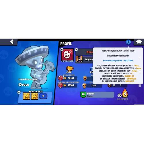  Brawl stars Nostalji hesap Nadir Ve kasmalık