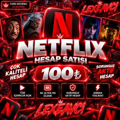  NETFLİX HESAP ÇOK KALİTELİ SADECE 100 TL