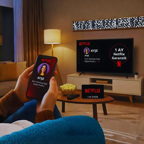 Netflix  Kişisel - İsminize Özel Profil  1 AY