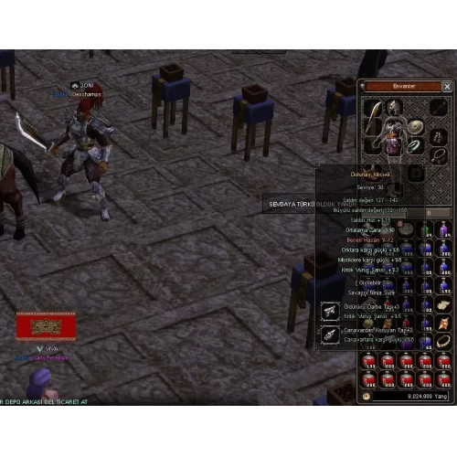  +9 DOLUNAY 40 ORT+8 EJDERHA PLAKA 50STR 43 LVL SAVAŞÇI AT ZIRHLI