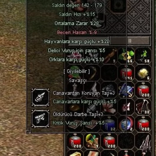  62 LVL SAVAŞÇI ZİHİNSEL 49 LVL ŞAMAN İLE BERABER