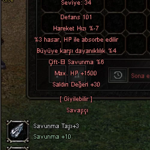 +9 ÖLÜMCÜL 1.500 HP 30 STR BEDAVA