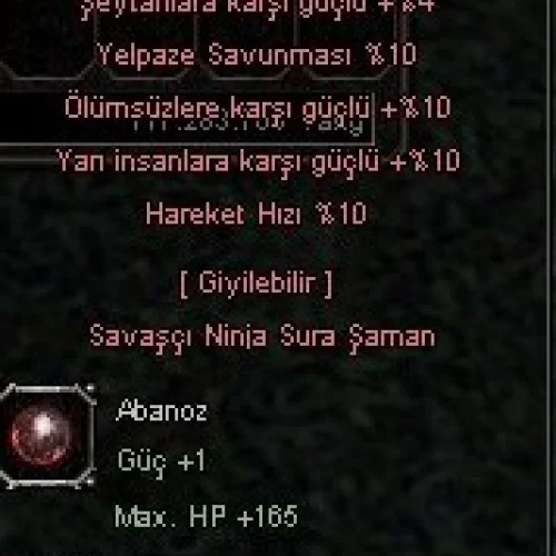  +9 ABANOZ KÜPE