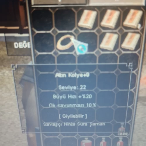  +9 Altın kolye düz