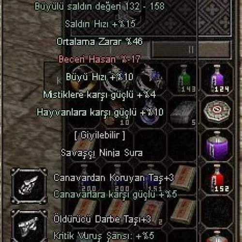 +9 dolunay 46 ort 10 HAYVAN kat canavarı