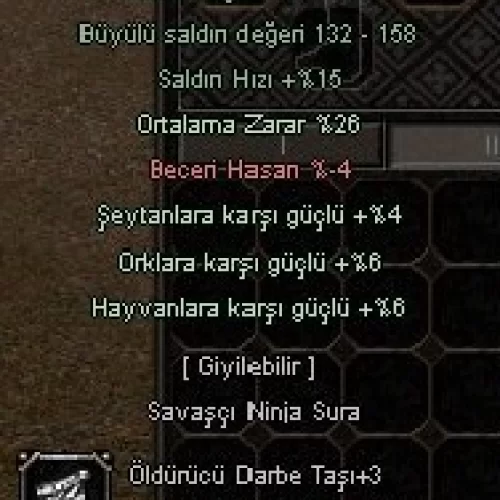  +9 26 ORT. 5 EFSUN  DEĞİŞMELİK  +3 TAŞLI DOLUNAY