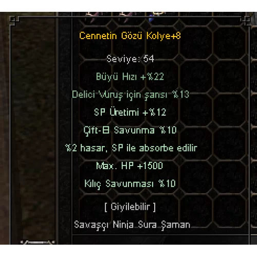 +8 ELİT CENNET KOLYE +8 ANKA AYAKKABI