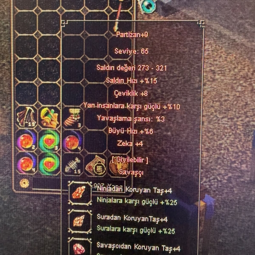 +9 PARTİ 10 YARI +4 KAREKTER TAŞLI ELİT
