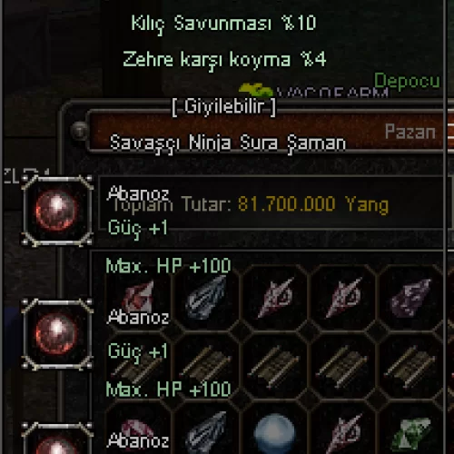  +8 ABANOZ 10 YARI 10 KILIÇ 5 EFSUN VE CEVHERLİ
