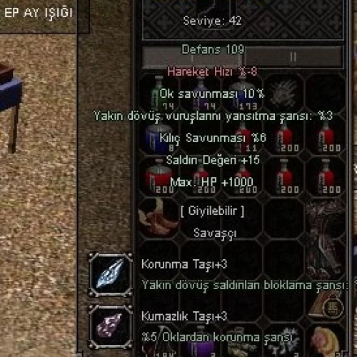 +9 EJDERHA PLAKA ZIRH 5 EFSUN +3 TAŞLI