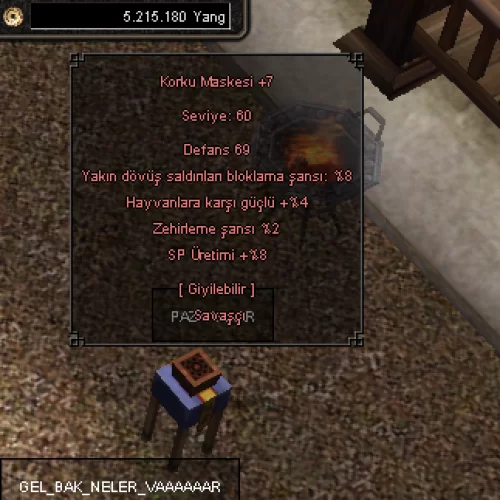  +7 KORKU MASKESİ