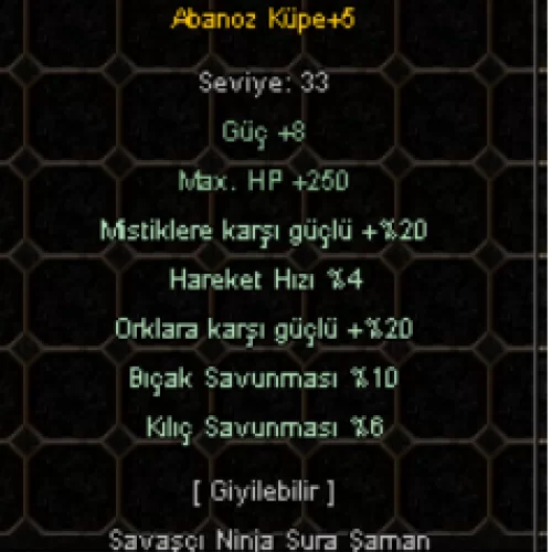  +5 ABANOZ KÜPE FARMLIK VSLİK KARIŞIK