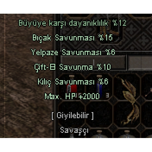  +7 SİYAH ÇELİK ZIRHI ELİT
