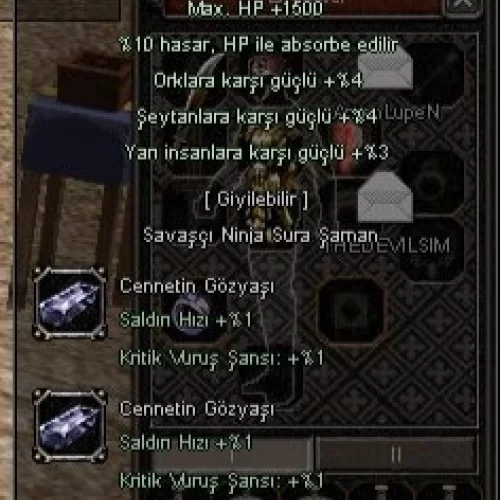  +6 CENNET BILEZIK HP HP ABS YARI