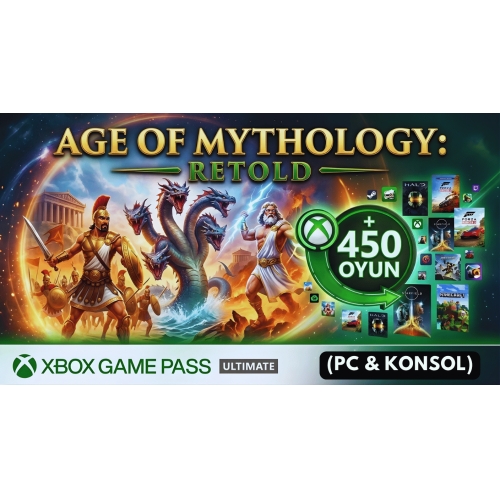  Age of Mythology: Retold + 450 Oyun  Xbox Game Pass Ultimate PC  Konsol
