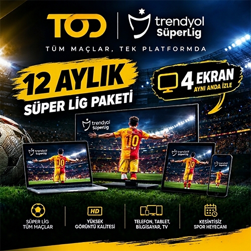 TOD Süper Lig 12  Aylık 4 Ekran