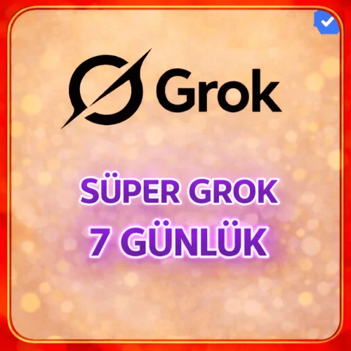 ⭐SUPER GROK 4.1  Kişisel Hesap 7 GÜNLÜK⭐