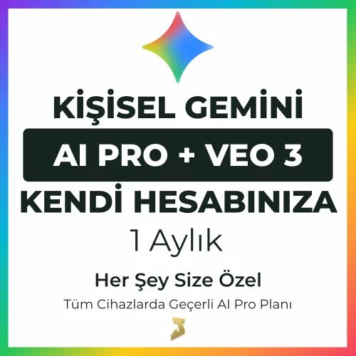  ✨Kendi Mailinize 1 Aylık Gemini Pro + Veo 3✨