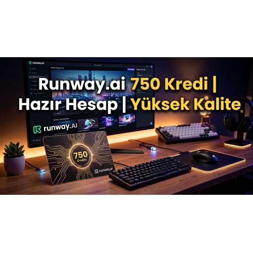 RUNWAY.AI HAZIR HESAP  750 KREDİ TANIMLI