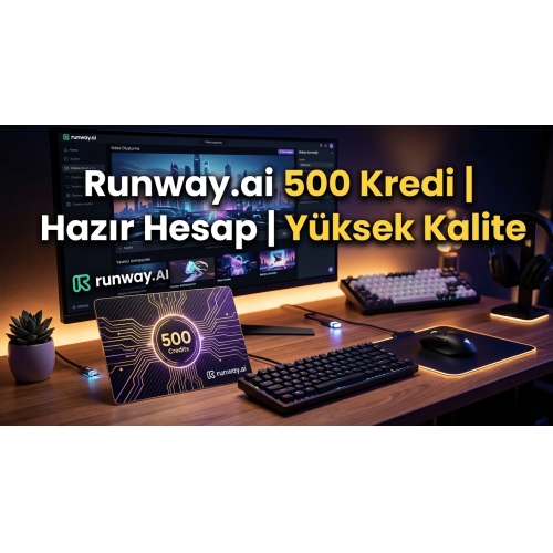 RUNWAY.AI HAZIR HESAP 500 KREDİ TANIMLI