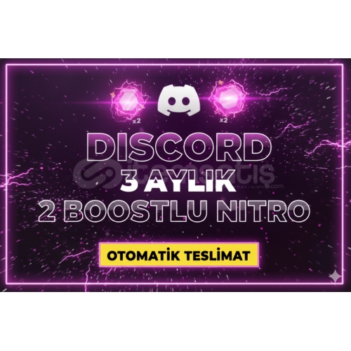  3 AYLIK DISCORD NITRO X2 BOOST