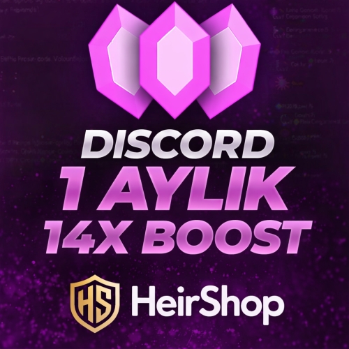  Sunucunuza 1 Aylık 14x Boost  Discord