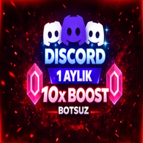  ⭐BOTSUZ  1 Ay Discord 10x Boost⭐GARANTİLİ⚡