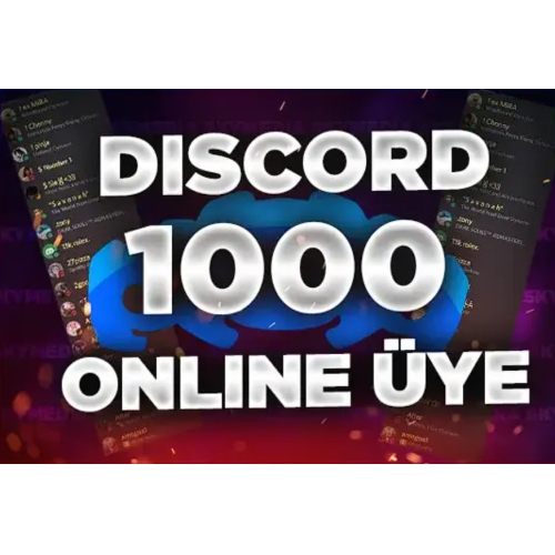  Online 1000 Discord Üye 1 AY GARANTILI