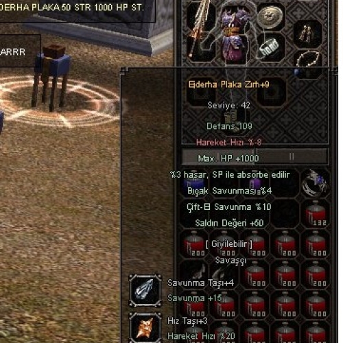  +9 5  EFSUN 50 STR +4 SAVUNMA TAŞLI EJDERHA PLAKA ZIRH UYGUNA - Kopya #212771