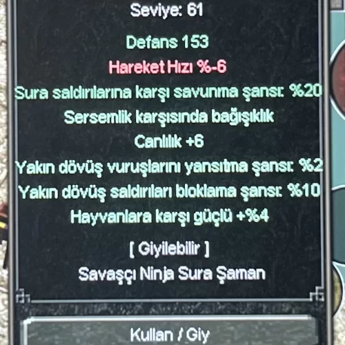 Aslan ağzı kalkan +9 sersemli