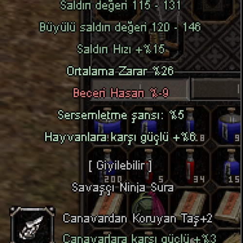  +8 DOLUNAY KILICI 26 ORTALAMA 5 SERSEM 6 HAYVAN