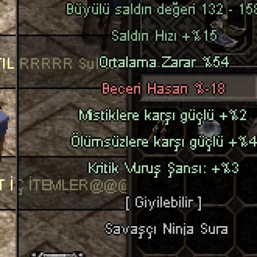  54 ORTALAMA +9 DOLUNAY SERVERİN EN YÜKSEK ORT SİLAHI ELİT.
