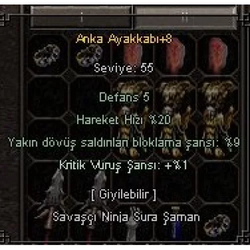 +8 anka ayakkabı